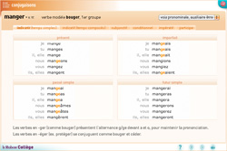 Des tableaux complets de conjugaison